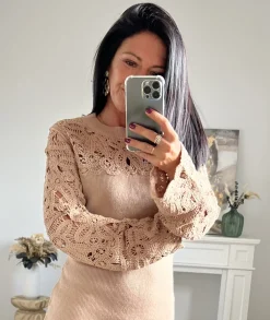 Robes>La boutique de Lilie ROBE PULL RAQUIEL Taupe