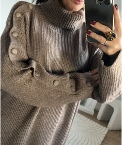 Robes>La boutique de Lilie ROBE PULL SALMA Taupe