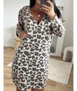 Robes>La boutique de Lilie ROBE PULL SAMANTHA Taupe