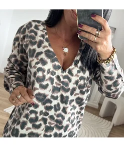 Robes>La boutique de Lilie ROBE PULL SAMANTHA Taupe