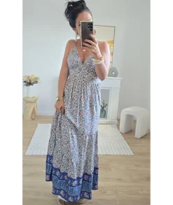 Robes>La boutique de Lilie ROBE SANDRINE Bleu