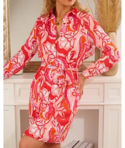 Robes>La boutique de Lilie ROBE VIRGINIE Rouge