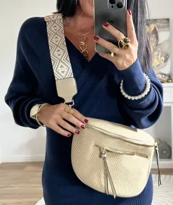 Sacs / Idées Cadeaux>La boutique de Lilie SAC BANANE VELOURS NINON Camel