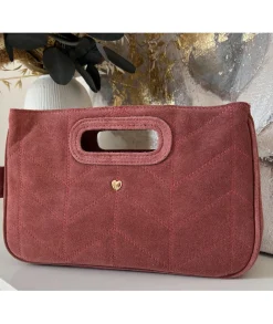 Sacs / Idées Cadeaux>La boutique de Lilie SAC JEREMYA CUIR Vieuxrose