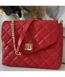 Sacs / Idées Cadeaux>La boutique de Lilie SAC KARINE EN CUIR Rouge