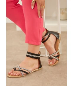 Sandales & Espadrilles>La boutique de Lilie SANDALE FABIANA Noir