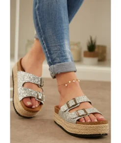 Sandales & Espadrilles>La boutique de Lilie SANDALES ELHYNE - ARGENT Argente