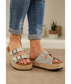 Sandales & Espadrilles>La boutique de Lilie SANDALES ELHYNE - ARGENT Argente