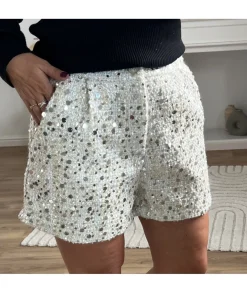 Jupes / Shorts>La boutique de Lilie SHORT LAURINE Blanc