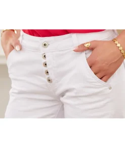 Jupes / Shorts>La boutique de Lilie SHORT TATIANA Blanc
