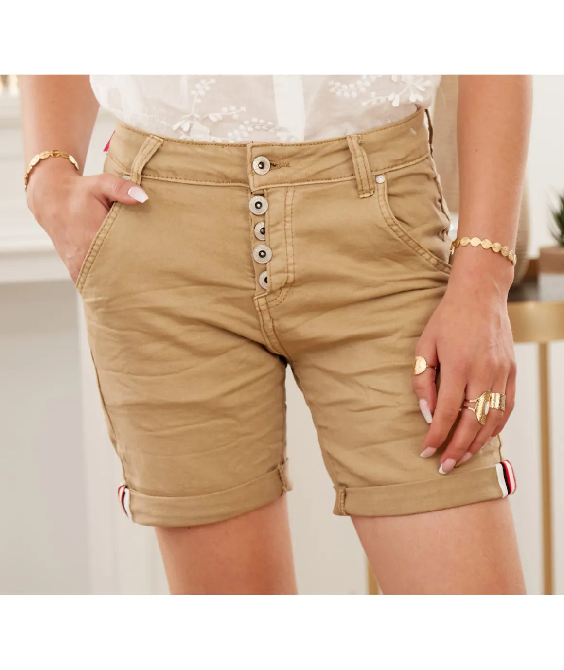 Jupes / Shorts>La boutique de Lilie SHORT TATIANA Camel