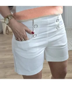Jupes / Shorts>La boutique de Lilie SHORT THEOPHILE Blanc