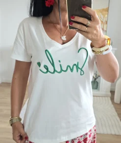 T-shirts>La boutique de Lilie TEE SHIRT JULIETTE Vert