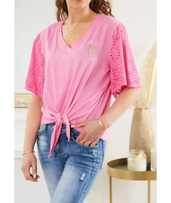 T-shirts>La boutique de Lilie TEE SHIRT ROMY Fushia