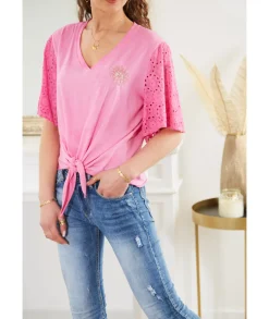 T-shirts>La boutique de Lilie TEE SHIRT ROMY Fushia