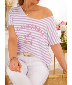 T-shirts>La boutique de Lilie TEE-SHIRT CALIFORNIA II Lilas