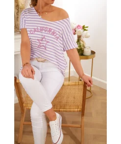 T-shirts>La boutique de Lilie TEE-SHIRT CALIFORNIA II Lilas