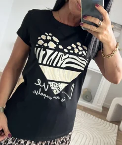 T-shirts>La boutique de Lilie TEE-SHIRT DORIA Noir