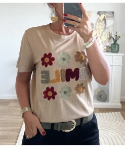 T-shirts>La boutique de Lilie TEE-SHIRT JULES Taupe