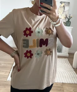 T-shirts>La boutique de Lilie TEE-SHIRT JULES Taupe