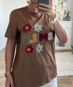T-shirts>La boutique de Lilie TEE-SHIRT JULES Camel
