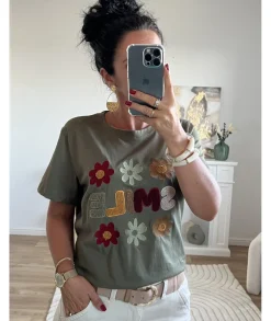 T-shirts>La boutique de Lilie TEE-SHIRT JULES Kaki