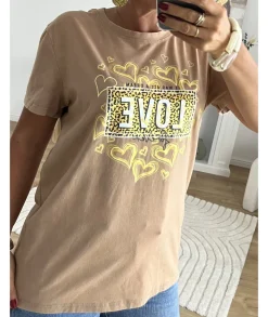T-shirts>La boutique de Lilie TEE-SHIRT OWEN Camel