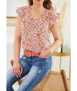 Tops / Blouses>La boutique de Lilie TOP AMANDINE Rouge