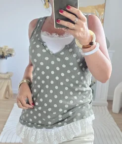 Tops / Blouses>La boutique de Lilie TOP CASSOPIE Kaki