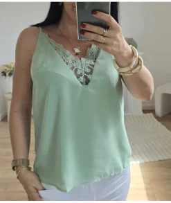 Tops / Blouses>La boutique de Lilie TOP ISABELLE Vertdeau