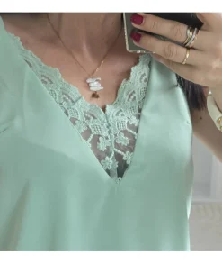 Tops / Blouses>La boutique de Lilie TOP ISABELLE Vertdeau