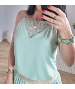 Tops / Blouses>La boutique de Lilie TOP KELLY Vertdeau