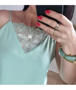 Tops / Blouses>La boutique de Lilie TOP KELLY Vertdeau