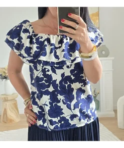Tops / Blouses>La boutique de Lilie TOP LADISLAS Bleu