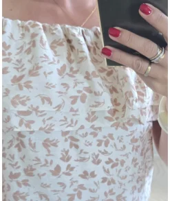 Tops / Blouses>La boutique de Lilie TOP LAMINE Taupe