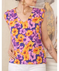 Tops / Blouses>La boutique de Lilie TOP LAURIE Violet