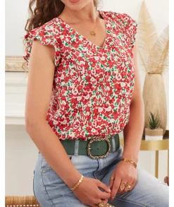 Tops / Blouses>La boutique de Lilie TOP LOANA Rouge