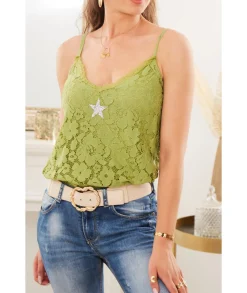 Tops / Blouses>La boutique de Lilie TOP MADELEINE Vert