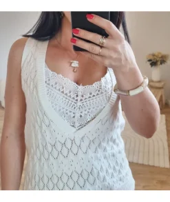 Tops / Blouses>La boutique de Lilie TOP MAURINE Blanc