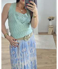 Tops / Blouses>La boutique de Lilie TOP MAURINE VERT Vertdeau