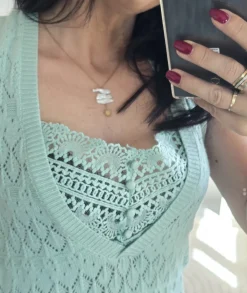 Tops / Blouses>La boutique de Lilie TOP MAURINE VERT Vertdeau