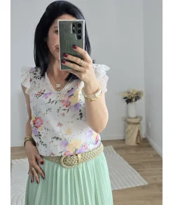 Tops / Blouses>La boutique de Lilie TOP ROXANE Blanc