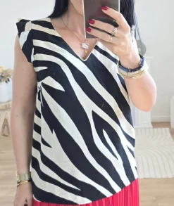 Tops / Blouses>La boutique de Lilie TOP SAMANTHA Noir