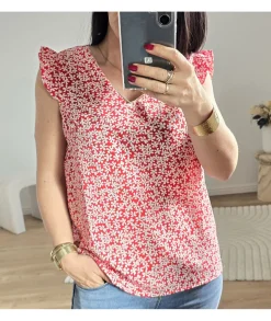 Tops / Blouses>La boutique de Lilie TOP SCARLA Rouge