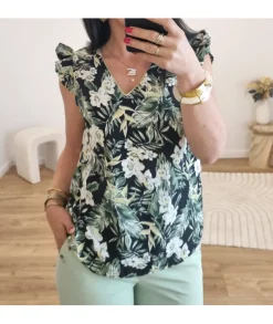 Tops / Blouses>La boutique de Lilie TOP TOSCANE Noir
