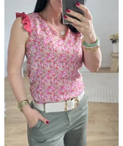 Tops / Blouses>La boutique de Lilie TOP WANDA Rouge