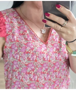Tops / Blouses>La boutique de Lilie TOP WANDA Rouge