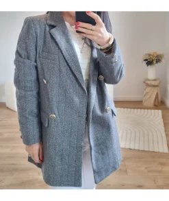 Manteaux>La boutique de Lilie VESTE OPHELIE Gris