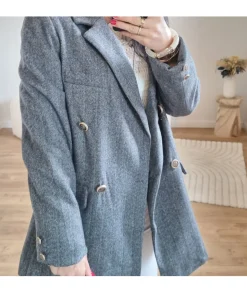 Manteaux>La boutique de Lilie VESTE OPHELIE Gris