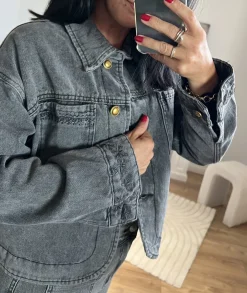 Vestes>La boutique de Lilie VESTE EN JEANS ELSA Gris